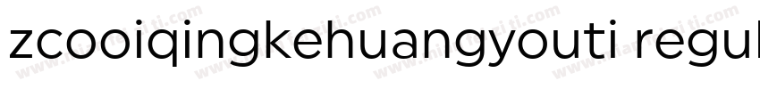 zcooiqingkehuangyouti regular字体转换